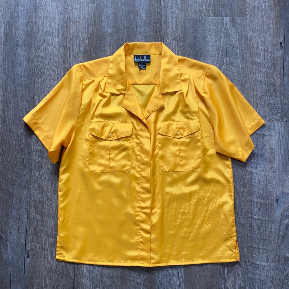 David Matthew Marigold Vintage Top